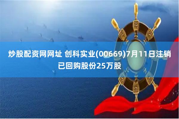 炒股配资网网址 创科实业(00669)7月11日注销已回购股份25万股